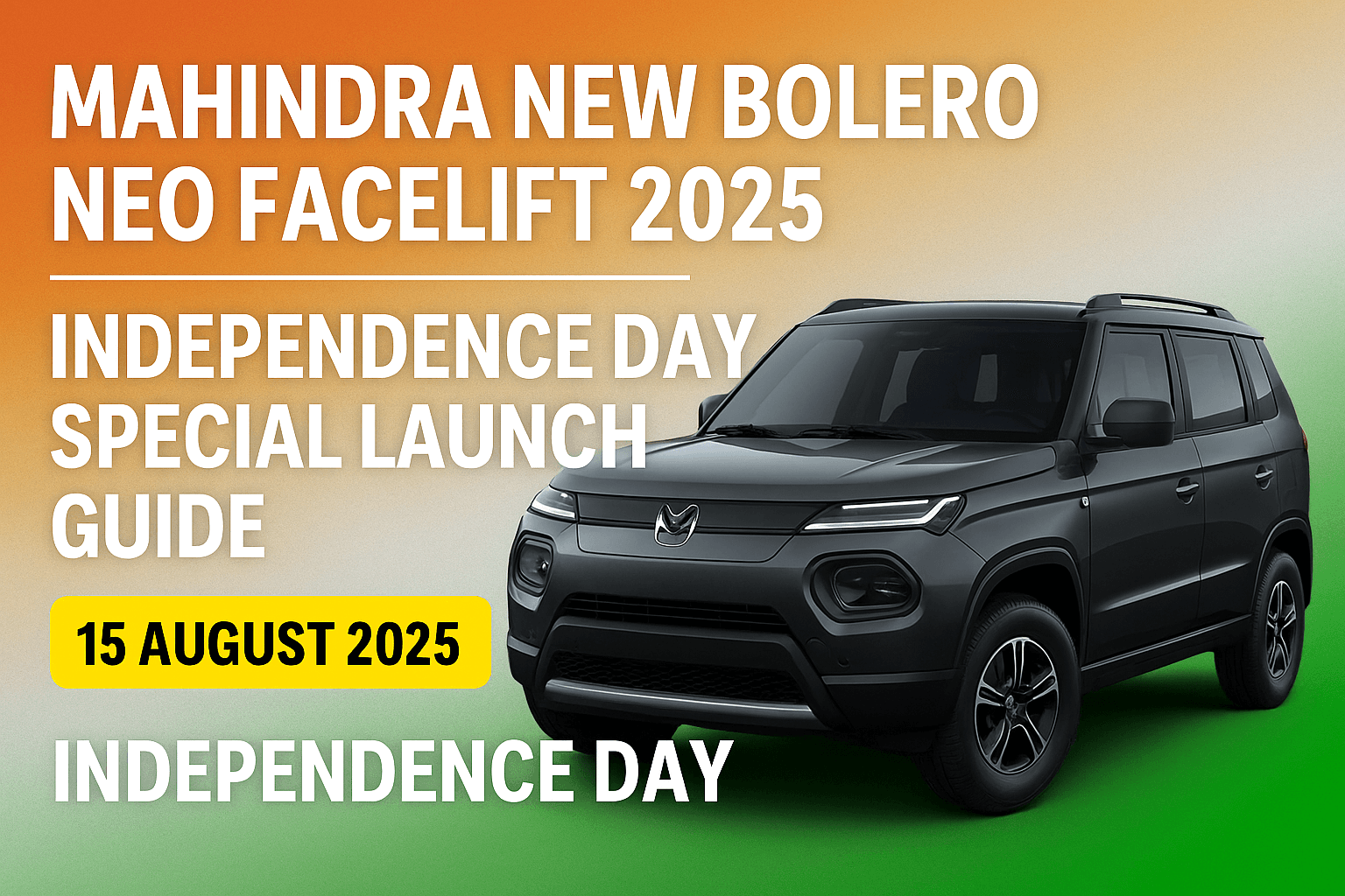 Mahindra New Bolero Neo Facelift