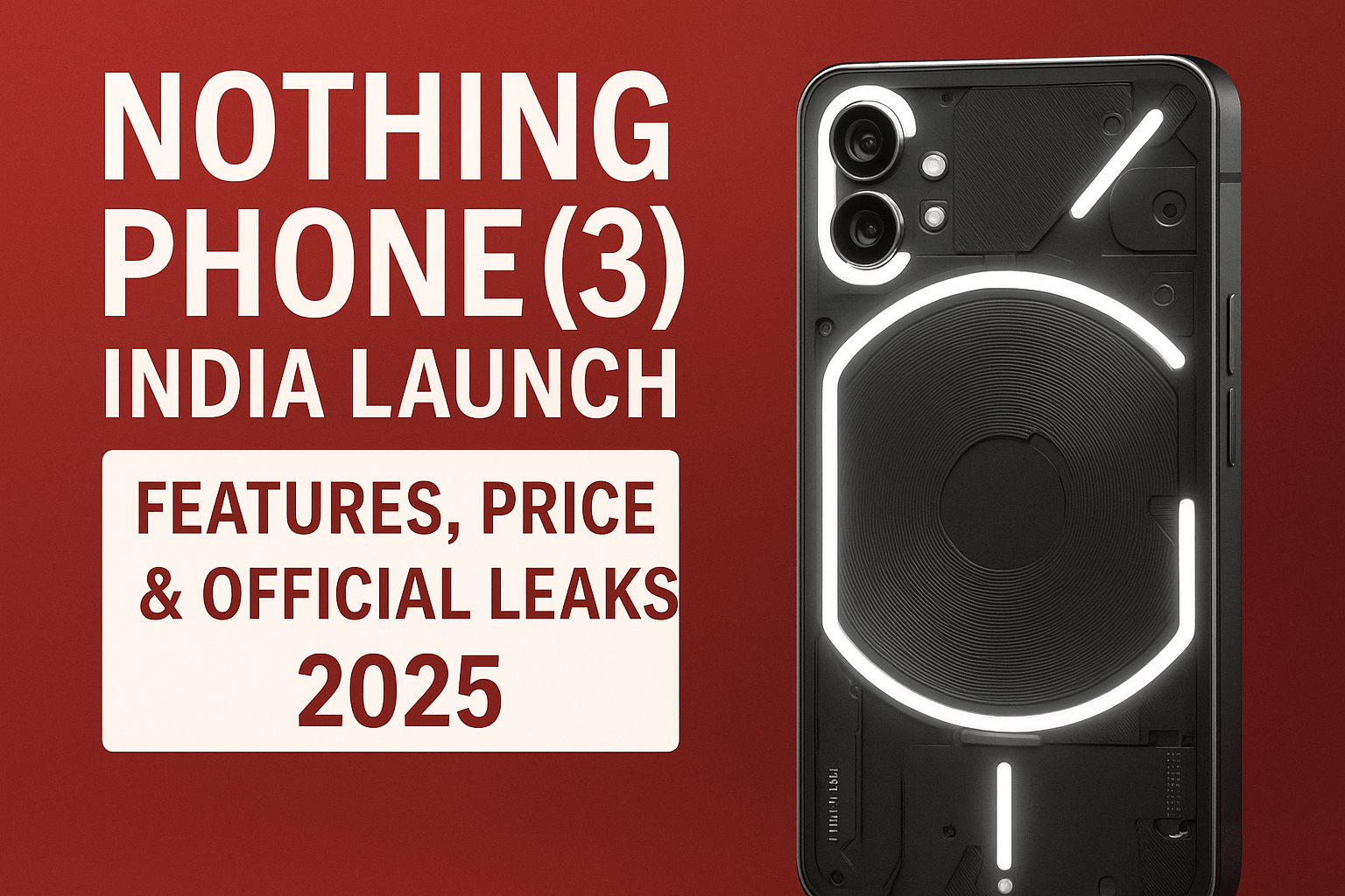 Nothing Phone 3 India Launch